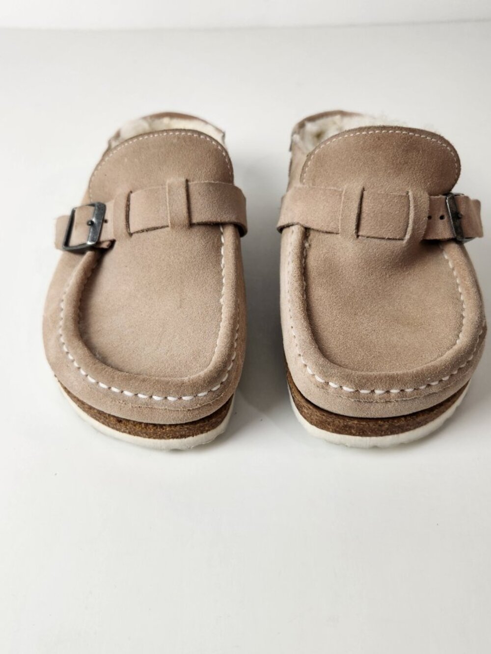 Birkenstock Shoes Womens EU36 US5-5.5 Buckley Shearling Suede Clogs Slip On - Picture 3 of 12